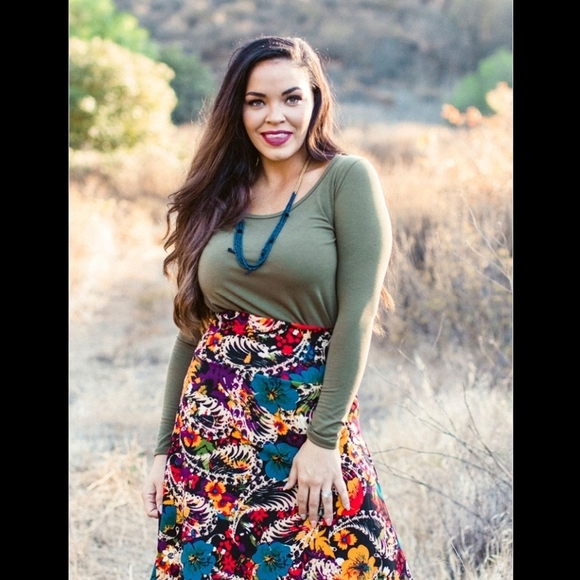 Lularoe, Lynnae Long Sleeve Top, Mint‎ and Pink Stripes, Size Medium,  NWT - Picture 7 of 7